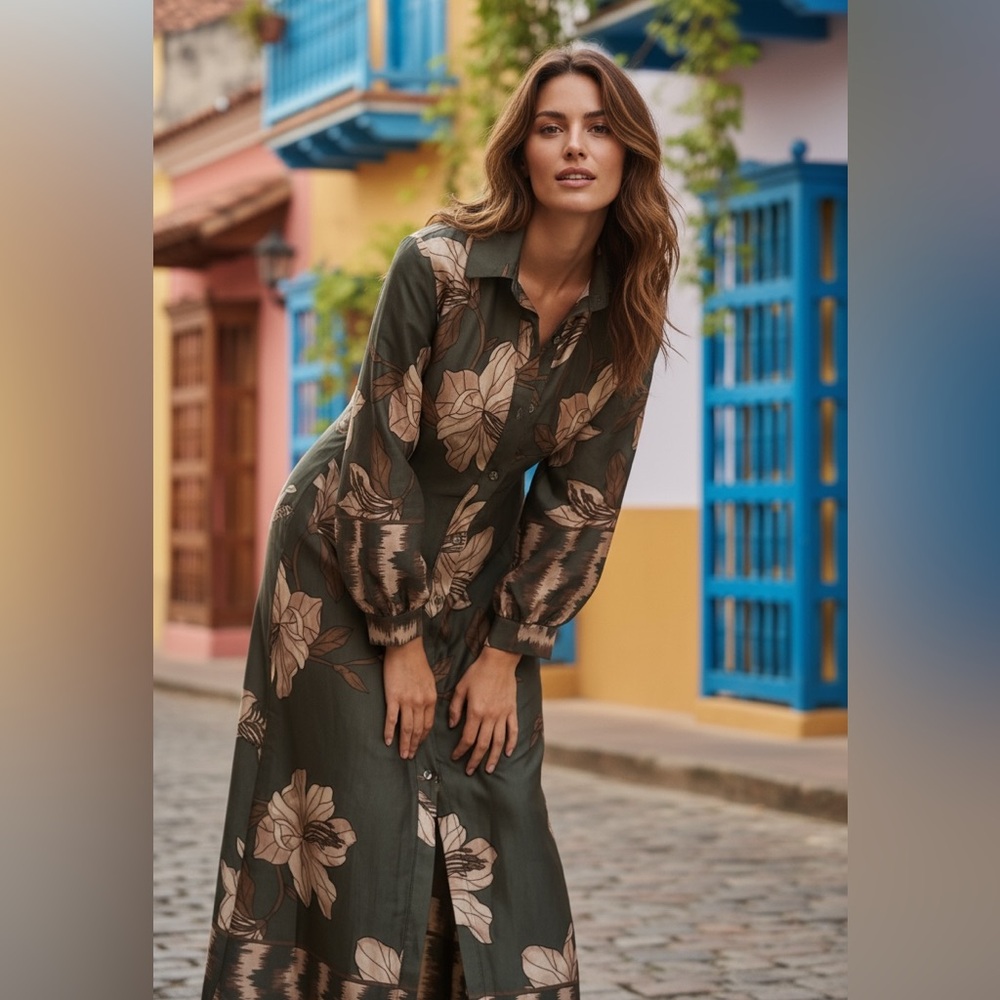 Italian button down dress